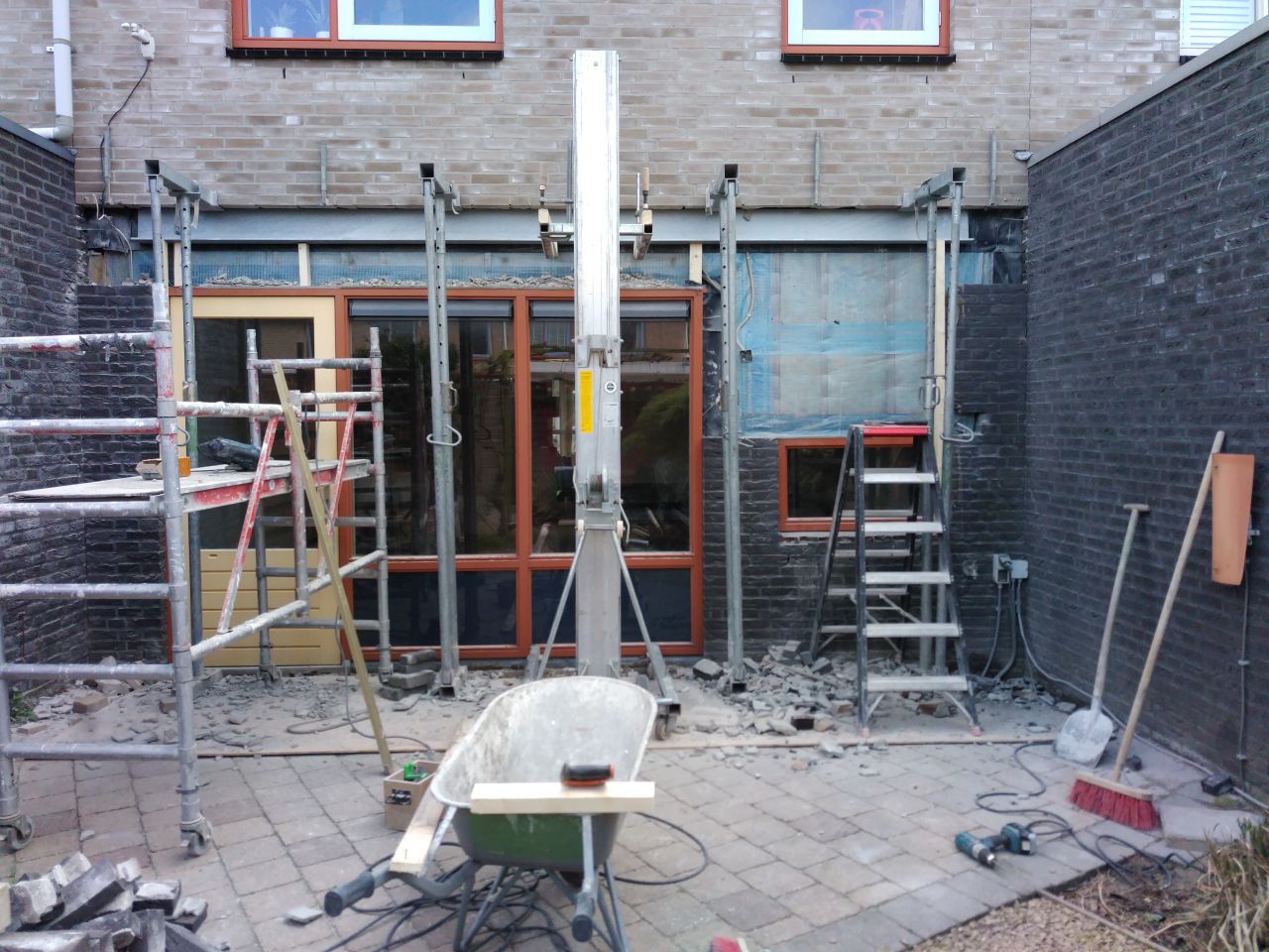 Dag 1: de latei wordt geplaatst